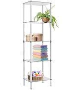 Scaffalatura in Acciaio Senza Bulloni a 5 Ripiani Regolabile Salvaspazio <span class=keywords><strong>per</strong></span> Magazzino e Casa, <span class=keywords><strong>Scaffali</strong></span> Impilabili Autoportanti <span class=keywords><strong>per</strong></span> Stoccaggio Attrezzi - Product Image 5