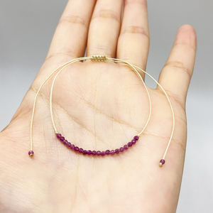 Cuentas de semillas pequeñas de 2mm Pulseras de cuentas de piedra natural pequeñas tejidas ajustables <span class=keywords><strong>Ropo</strong></span> ajustables - Product Image 4