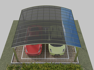 Abri de stationnement extérieur moderne pour <span class=keywords><strong>voiture</strong></span>, auvent en aluminium, carport avec cadre thermolaqué, imperméable, résistant aux UV, pour 2 voitures et rangement de vélos - Product Image 4
