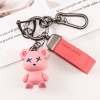 Porte-clés en cuir de haute qualité avec anneaux, pendentif porte-clés pour tous les accessoires de voiture