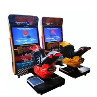 Machine de jeu d'arcade de course de motos inclinable pour deux joueurs, simulateur de course à monnayeur pour centres de jeux intérieurs et halls commerciaux