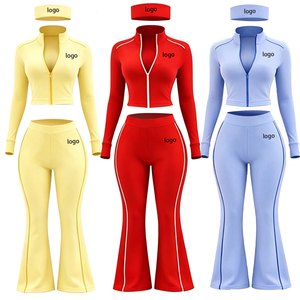 Ensemble 3 pièces pour <span class=keywords><strong>femme</strong></span> 2026 – Survêtement personnalisé avec logo, veste zippée, <span class=keywords><strong>pantalon</strong></span> de <span class=keywords><strong>jogging</strong></span>, tenue de sport et fitness pour <span class=keywords><strong>femme</strong></span> - Product Image 3