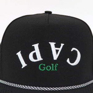 Wholesale Custom 5 Panel Embroidery Logo Baseball Cap Sporty Performance Gorras Laser Cut Holes Waterproof Golf <b>Hats</b> with Rope - Product Image 4