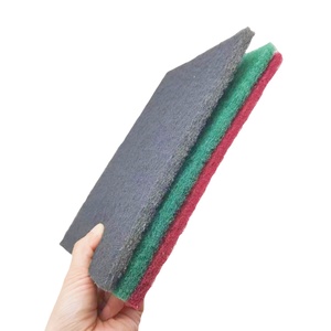 Chất Lượng Cao Nylon Làm Sạch Kim Loại Chà Pad Mài Mòn Màu Xanh Lá Cây Miếng Bọt Biển Không Dệt Miếng Bọt Biển Cọ Rửa Pad - Product Image 3