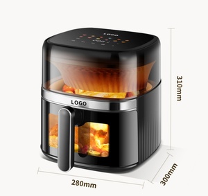 Hộ gia đình 1500W không dính dầu miễn phí lò trực quan 6L điện kỹ thuật số Nồi chiên không khí với cửa sổ điều khiển cảm ứng kỹ thuật số Nồi chiên không khí - Product Image 4