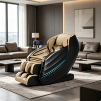 Sillón de Masaje 4D para Venta Comercial, Sillón de Masaje Corporal Completo 4D SL Zero Gravity con Cuero PU para Operación en Gravedad Cero