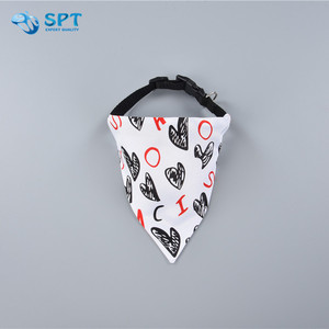 بالجملة قابل للتعديل فارغة التسامي مثلث الحيوانات الأليفة وشاح الكلب العصابات طويلة البوليستر مع مشبك مع طوق - Product Image 3