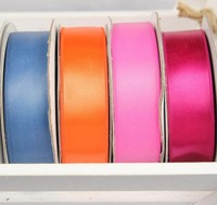 Ruban en satin polyester à âme en mousse de couleur unie, multi-tailles, personnalisé, pour décorations de Noël, cadeaux et festivals