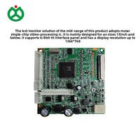 JX/OEM Kleine LCD-Steuerplatine VGA 2*CVBS LVDS RGB Unterstützt Max. Auflösung 1366x768 7'~10,1 Zoll Display 5-Tasten-Menü +12VDC