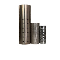 OEM SS304 316L Stainless Steel Perforated Filter Screen Cylinder Filter Element untuk Kapal Penyaring Laut