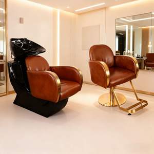 High Eed New Design Barbershop Furniture Heavy Duty Hydraulic Barber <b>Chair</b> Men's <b>Vintage</b> Salon <b>Chairs</b> Retro Modern Nail Salon - Product Image 5