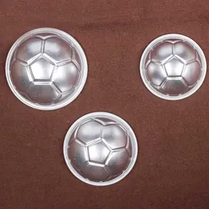 Cetakan Pan Tin Aluminium 1 Buah Bola Sepak Bola 3D Bola Ulang Tahun Sepak Bola Olahraga