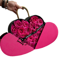 Boîte cadeau de fleurs pour la Saint-Valentin, nouveau design 2023, boîte cadeau imperméable pour fruits, boîte cadeau romantique pour anniversaire, bonbons avec boîte à main