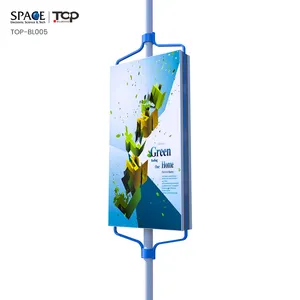 Outdoor Advertising Mupi Solar Powered Lamp Post Signage Roadside Light Box