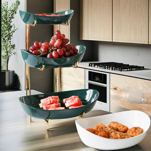 Seramik meyve şekeri çanak tepsi Metal standı günlük noel şükran cadılar bayramı anneler günü için tek kullanımlık çanak oteller - Product Image 2