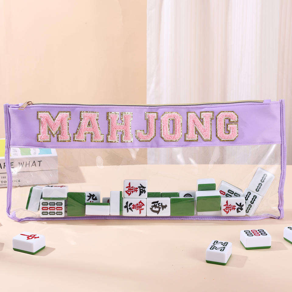 mahjong with purple bag