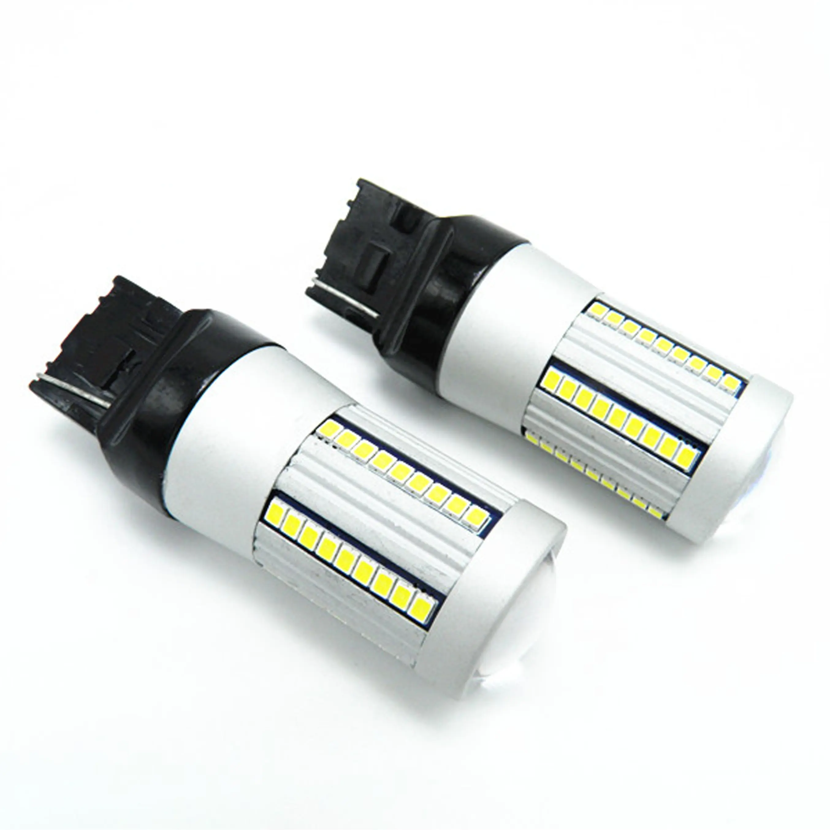 Sistema de iluminación automático, bombilla LED Canbus de 9-16V, luz de giro, blanco, ámbar, rojo, 1156, 1157, 3156, 3157, 7440, 7443