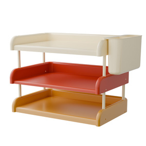 Étagère de rangement de bureau à 3 niveaux, porte-documents A4, organisateur de bureau pour fournitures de bureau et documents - Product Image 5