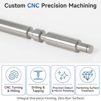 Brochage de précision CNC sur mesure en acier inoxydable pour broches linéaires, ultra-précision pour le fraisage d'éléments escalonnés trempés