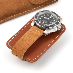Vintage Leather Watch Case Retro Genuine Leather Watch <b>Pouch</b> Travel Medicine Watch Protector for <b>Men</b> - Product Image 2