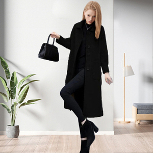 Ventes directes, manteau pour femme à manches longues, couleur unie, hiver, mode - Product Image 2