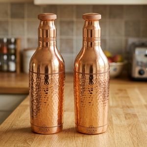 กระติกน้ำทองแดงพร้อมฝาปิด ดีไซน์วินเทจ พกพาสะดวก - Product Image 3