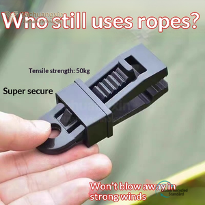 Pinces crocodiles en plastique pour bâche de camping et tente, attaches rapides pour auvent, pour un montage facile lors d'aventures en plein air - Product Image 4