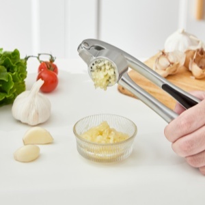 Presse-ail manuel ergonomique en acier inoxydable, hachoir, presseur, <span class=keywords><strong>outil</strong></span> multifonctionnel, compatible lave-vaisselle, pour l'ail, le gingembre, les fruits, la cuisine - Product Image 3