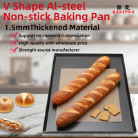 BAKE PRO BZ406015 Plaque de cuisson rectangulaire en alliage d'aluminium 40x60cm jetable, écologique, avec revêtement PTFE, pour la cuisson commerciale du pain et des gâteaux