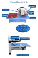 Machine d'impression à chaud 8025 promotionnelle d'usine, format A3/A4, numérique, à plat, automatique, tout-en-un, imprimante dorée USB