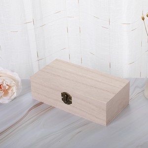 Caja de almacenamiento de madera rectangular de tres colores con cerradura para joyería, documentos, embalaje de regalo - Product Image 3