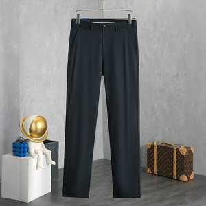MUTIAN <span class=keywords><strong>Pantaloni</strong></span> da <span class=keywords><strong>Uomo</strong></span> Business Primaverili ed Estivi Morbidi di Alta Gamma Versatili Classici a Gamba Dritta <span class=keywords><strong>Elasticizzati</strong></span> Tinta Unita Casual #RL-056 - Product Image 4