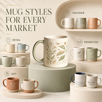 Taza de Cerámica Personalizada con Diseño Botánico Floral y Mariposas, Asa Verde Salvia, para Café o Té, con Impresión de Logotipo, Caja de Regalo, OEM, ODM, Venta al Por Mayor