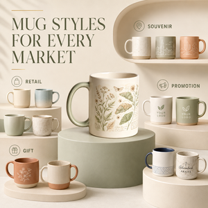 Mug en céramique personnalisé, motif floral botanique, papillon, poignée vert sauge, tasse à café ou à thé, impression <span class=keywords><strong>de</strong></span> logo, boîte cadeau, OEM ODM, vente en gros - Product Image 3