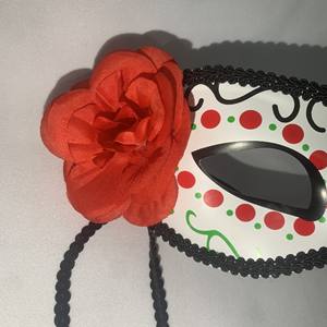 หน้ากากเมกซิกันหน้ากากครึ่งหน้าลายดอกไม้วันแห่งความตายหน้ากากมาร์ดิกราส์ตามสั่ง - Product Image 2