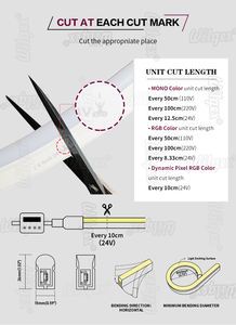 Néon Led Bande Lampe Luces SmartLetter <span class=keywords><strong>Corde</strong></span> 5050 Led Bande Néon Lumière 100m Ip65 4000k Néon Rgbic Haute Tension Led Bande Lumière - Product Image 6
