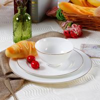 Ensemble de vaisselle de luxe en porcelaine fine Phnom Penh, écologique et compatible lave-vaisselle, pour la restauration hôtelière, vente en gros