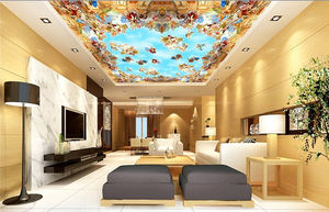 Peinture à l'huile de <span class=keywords><strong>ciel</strong></span> bleu européen Ihouse de Guangzhou, ange de l'église, <span class=keywords><strong>papier</strong></span> <span class=keywords><strong>peint</strong></span> pour <span class=keywords><strong>plafond</strong></span> - Product Image 3