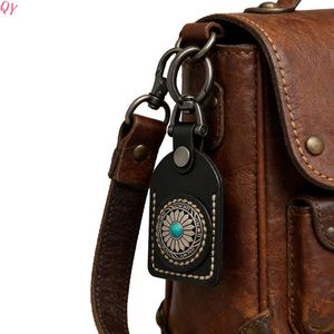 QQ Vintage <b>Leather</b> <b>Key</b> <b>Chain</b> Hand Stitched Keyring Tag Buckle Case for Car <b>Keys</b> Bag Backpack - Product Image 2