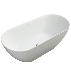 Moderno acrilico CUPC CE Freestanding vasca da bagno forma ovale bordo sottile modello più venduto per adulti - Product Image 1