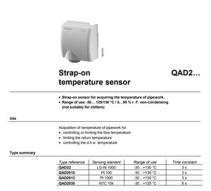 เซ็นเซอร์วัดอุณหภูมิแบบแคลมป์ QAD2010 PT100 เอาต์พุต IP42 สำหรับใช้งานเชิงพาณิชย์และอุตสาหกรรม ติดตั้งง่าย - Product Image 5
