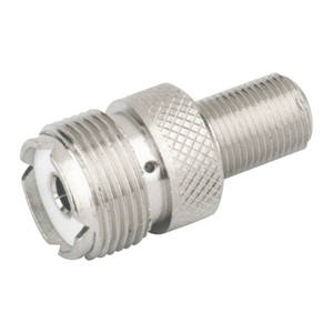 Adaptador UHF hembra a F hembra, con conexiones de calidad, ideal para mejorar el señal en sistemas de antena y dispositivos. - Product Image 1