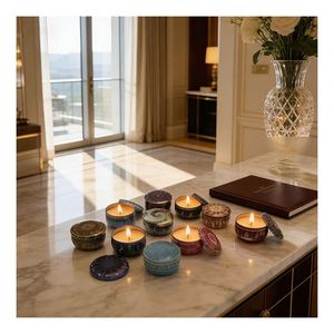 Luxury <b>Empty</b> Candle Jars With Lids and <b>Boxes</b> for Custom Soy Wax Filling Brand Sampling Retail Display Program Global - Product Image 6