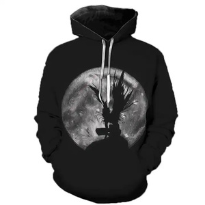 เสื้อฮู้ดโพลีเอสเตอร์พิมพ์ลายซับลิเมชันลายการ์ตูนอะนิเมะมรณะ - Product Image 3