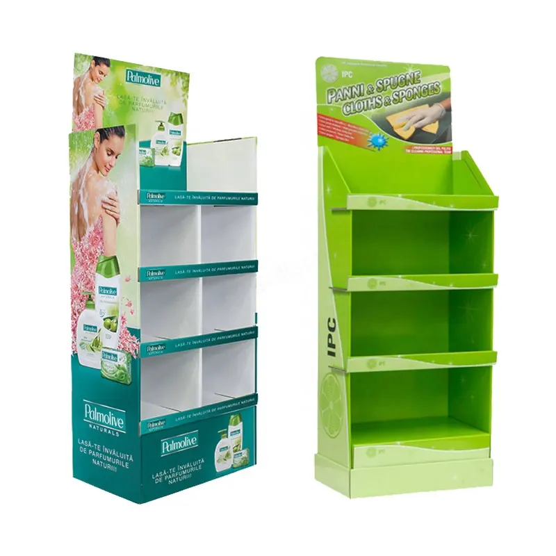 Custom Pop Carton Papier Stand Promotie Retail Opvouwbare Golfkartonnen Vloer Displaystandaard