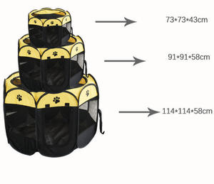 Cama para Perros y Gatos, Lavable, Resistente a los Arañazos, Plegable, Camas para Mascotas, Jaula Octogonal Plegable para Cachorros - Product Image 5