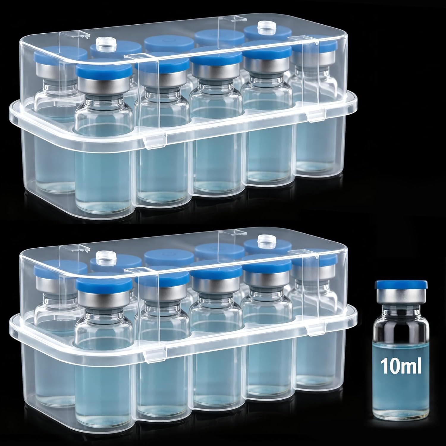 Clear box 3ml*4 vials holder