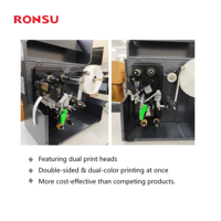 Imprimante double face et double couleur à double tête d'impression 600 DPI pour étiquettes de soin du linge de qualité supérieure, étiquettes de vêtements professionnelles haute vitesse