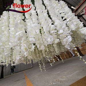 JY hecho a mano blanco caída glicinia loto Artificial decoración flor círculo redondo <span class=keywords><strong>techo</strong></span> Decoración <span class=keywords><strong>Para</strong></span> Boda Hotel techos - Product Image 3