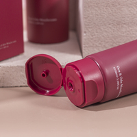 Tubes en plastique à presser doux 100ml, crème BB rouge mat, crème pour les mains, Tube nettoyant pour le visage, pour cosmétique avec couvercle rabattable